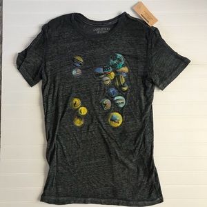 Californian Vintage Burn Out Tee Printed Shirt NWT